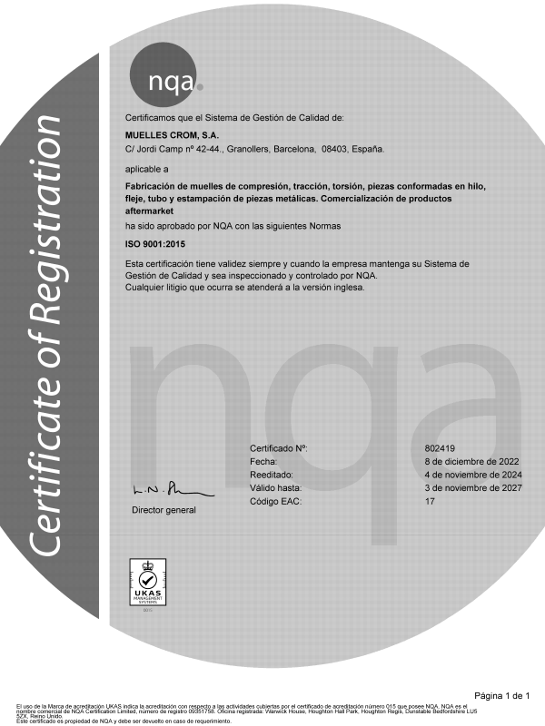 Certificado ISO 9001